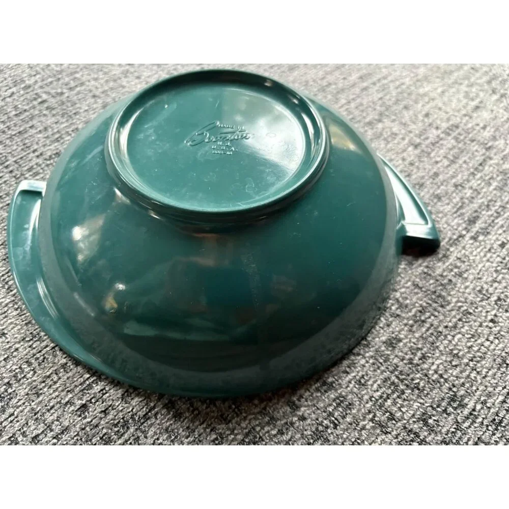 Boonton‎ N.J. USA Vintage Teal Divided Dish Bowl 605-10 Durable Melamine Plastic